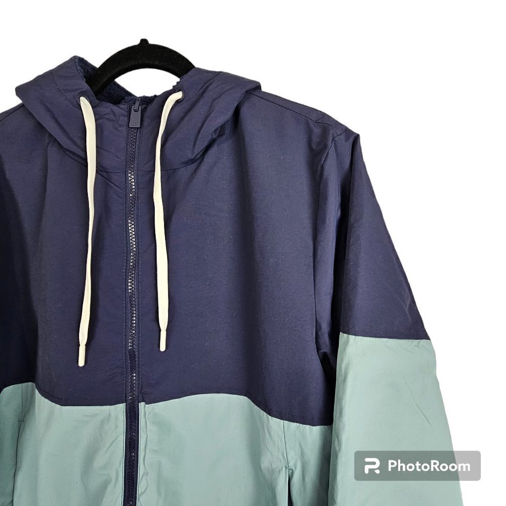 All In Motion Reversible Blue Windbreaker Fleece Jacket - Picture 4 of 10